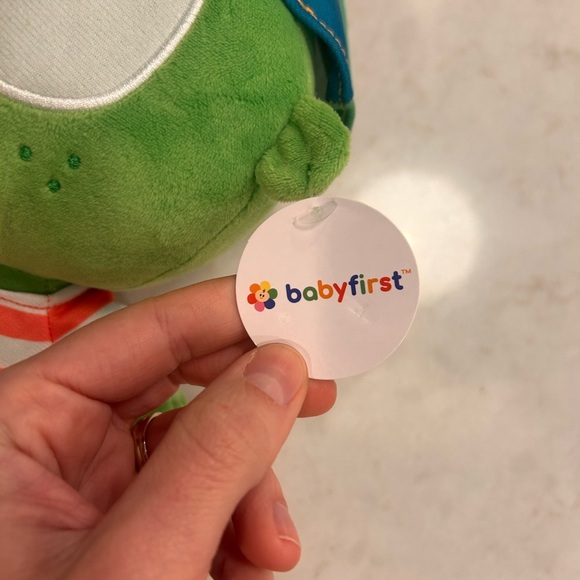 Baby First Tv Interactive Plush Goo goo Gaga Green With Colorful Hat Rare Htf - Picture 2 of 4